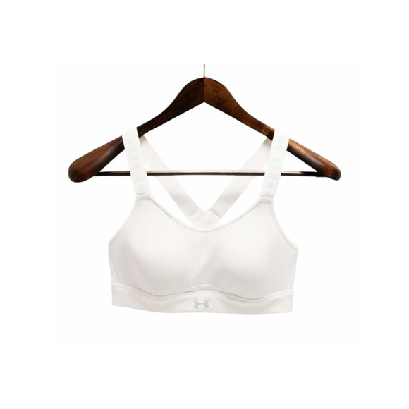 Under Armour Women's Small White Gray Ultra Light Support Foam Padding Bra - Picture 1 of 11
